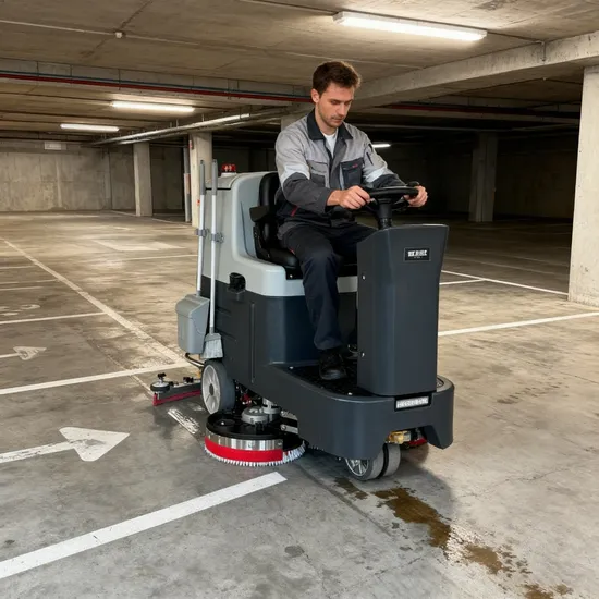  Psd-T80 High Efficiency Double Brush Vacuum Cleaner Concrete Ride on Cleaning Machine Electric Floor Scrubber with CE